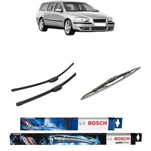 Set 3 stergatoare VOLVO V70 II (285) din 1999-2008, Bosch Aerotwin Retrofit, din cauciuc siliconat rezistent