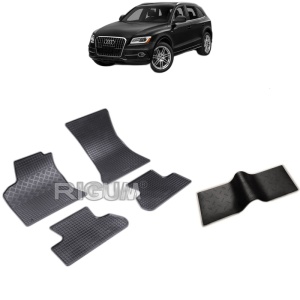 Set 5 covorase auto AUDI Q5 8R din 11.2008 - 12.2016, cu covoras tunel median, Caroserie SUV
