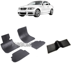 Set 5 covorase auto BMW SERIA 1 E82 din 2007 - 2013, cu covoras tunel median, Caroserie COUPE