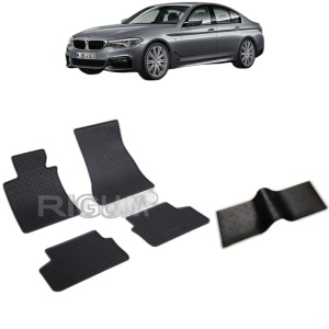 Set 5 covorase auto BMW SERIA 5 G30 din 02.2017 - 09.2023, cu covoras tunel median, Caroserie SEDAN