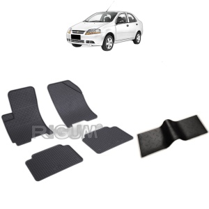 Set 5 covorase auto CHEVROLET KALOS T200 din 2002 - 2006, cu covoras tunel median, Caroserie SEDAN
