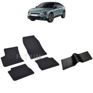 Set 5 covorase auto CITROEN C4 E- din 12.2020 - 2026, cu covoras tunel median, Caroserie HATCHBACK