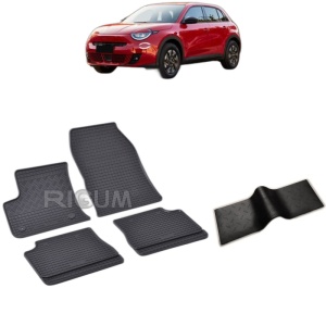 Set 5 covorase auto FIAT 600E EV FABRICATIE 09.2023 - 2026, cu covoras tunel median, Caroserie HATCHBACK