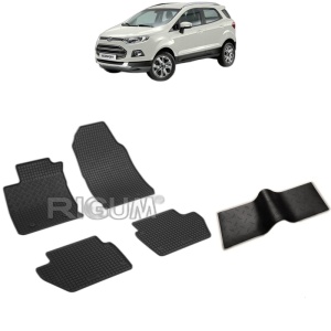 Set 5 covorase auto FORD ECOSPORT din 02.2018 - 2026, cu covoras tunel median, Caroserie SUV