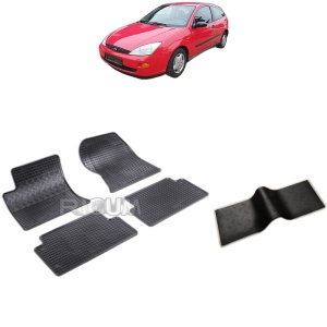 Set 5 covorase auto FORD FOCUS I din 1998 - 2004, cu covoras tunel median, Caroserie HATCHBACK