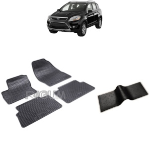 Set 5 covorase auto FORD KUGA I din 02.2008 - 01.2013, cu covoras tunel median, Caroserie SUV