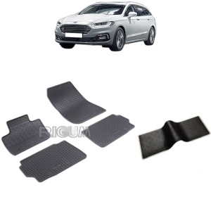 Set 5 covorase auto FORD MONDEO V din 01.2015 - 04.2022, cu covoras tunel median, Caroserie COMBI