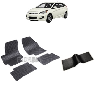 Set 5 covorase auto HYUNDAI ACCENT din 2006 - 2010, cu covoras tunel median, Caroserie HATCHBACK
