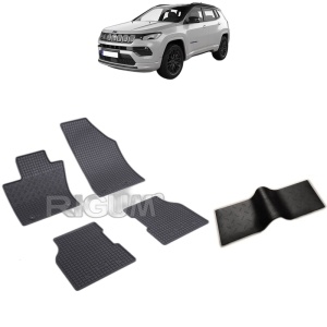 Set 5 covorase auto JEEP COMPASS II (MP) 4XE din 07.2020 - 2026, cu covoras tunel median, Caroserie SUV