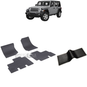 Set 5 covorase auto JEEP WRANGLER din 10.2006 - 04.2018, cu covoras tunel median, Caroserie SUV 5 USI