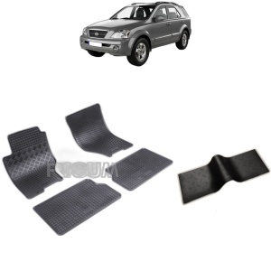 Set 5 covorase auto KIA SORENTO I din 2002 - 2009, cu covoras tunel median, Caroserie SUV