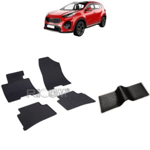 Set 5 covorase auto KIA SPORTAGE IV din 01.2016 - 2021, cu covoras tunel median, Caroserie SUV