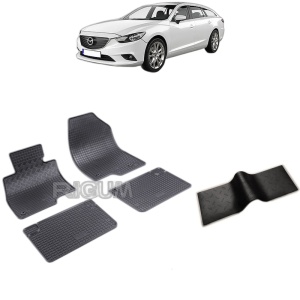 Set 5 covorase auto MAZDA 6 III din 01.2013 - 2026, cu covoras tunel median, Caroserie COMBI