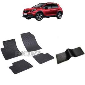 Set 5 covorase auto PEUGEOT 2008 I din 04.2013 - 12.2019, cu covoras tunel median, Caroserie SUV