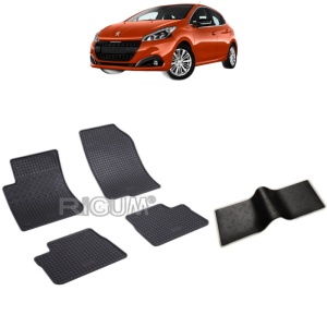 Set 5 covorase auto PEUGEOT 208 I din 03.2012 - 05.2019, cu covoras tunel median, Caroserie HATCHBACK