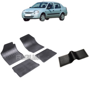 Set 5 covorase auto RENAULT THALIA FABRICATIE 1999 - 2008, cu covoras tunel median, Caroserie SEDAN