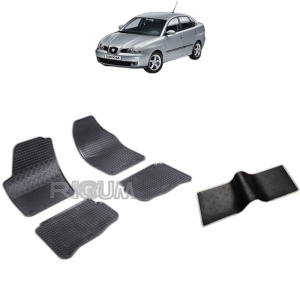 Set 5 covorase auto SEAT CORDOBA II din 2002 - 2009, cu covoras tunel median, Caroserie SEDAN