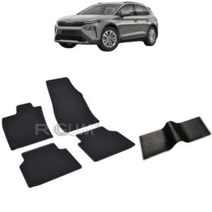 Set 5 covorase auto SKODA ELROQ FABRICATIE 2025 - 2026, cu covoras tunel median, Caroserie SUV