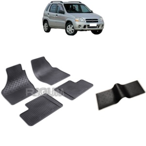 Set 5 covorase auto SUZUKI IGNIS I din 2001 - 2008, cu covoras tunel median, Caroserie HATCHBACK