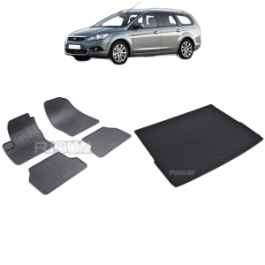 Set Covorase Auto Si Tavita Portbagaj FORD FOCUS II din 2004 - 02.2011, caroserie combi,