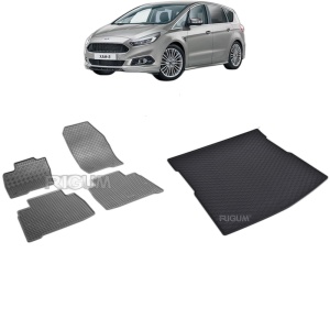 Set Covorase Auto Si Tavita Portbagaj FORD S-MAX II din 09.2015 - 2026, caroserie van, 5 LOCURI