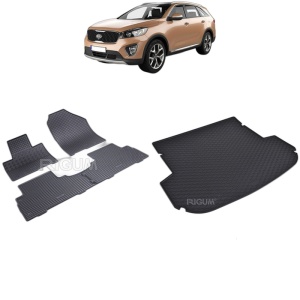 Set Covorase Auto Si Tavita Portbagaj KIA SORENTO III din 02.2015 - 07.2020, caroserie suv 5 locuri, 5 LOCURI