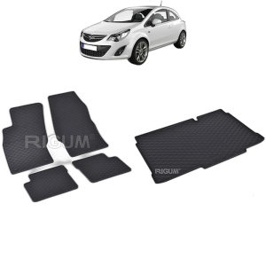 Set Covorase Auto Si Tavita Portbagaj OPEL CORSA D din 2006 - 11.2014, caroserie hatchback, PORTBAGAJ INFERIOR