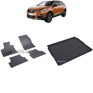 Set Covorase Auto Si Tavita Portbagaj PEUGEOT 3008 II din 11.2016 - 11.2023, caroserie suv, PORTBAGAJ INFERIOR SI SUPERIOR