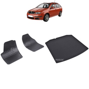 Set Covorase Auto Si Tavita Portbagaj SKODA FABIA I din 2000 - 2007, caroserie combi 2 locuri,