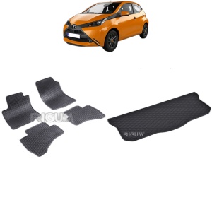 Set Covorase Auto Si Tavita Portbagaj TOYOTA AYGO II din 07.2014 - 11.2021, caroserie hatchback,