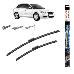 Set stergatoare auto AUDI A3 Sportback (8PA) din 2004-2013, Bosch Aerotwin Multi, din cauciuc siliconat rezistent