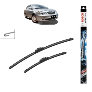 Set stergatoare auto BYD F3R Hatchback din 2007-2009, Bosch Aerotwin Retrofit, din cauciuc siliconat rezistent