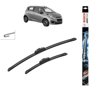 Set stergatoare auto CHEVROLET SPARK (M300) din 2010, Bosch Aerotwin Retrofit, din cauciuc siliconat rezistent