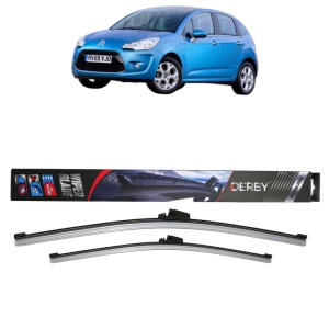 Set stergatoare auto CITROEN C3 II Hatchback Van (SC_) din 2010-2016, Derby, din cauciuc siliconat rezistent - Img 1