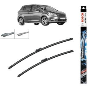 Set stergatoare auto FORD C-MAX II Van din 2010-2019, Bosch Aerotwin, din cauciuc siliconat rezistent