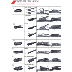 Set stergatoare auto FORD FIESTA V (JH_, JD_) din 2001-2008, Derby, din cauciuc siliconat rezistent - Img 8