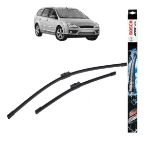 Set stergatoare auto FORD FOCUS II Turnier (DA_, FFS, DS) din 2004-2012, Bosch Aerotwin, din cauciuc siliconat rezistent