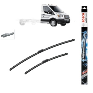 Set stergatoare auto FORD TRANSIT V363 Platform/Chassis (FED, FFD) din 2013-2025, Bosch Aerotwin, din cauciuc siliconat rezistent - Img 1