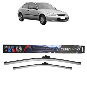 Set stergatoare auto HONDA CIVIC VI Hatchback (EJ, EK) din 1995-2001, Derby, din cauciuc siliconat rezistent - Img 1