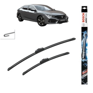 Set stergatoare auto HONDA CIVIC X Saloon (FC_) din 2015-2022, Bosch Aerotwin Retrofit, din cauciuc siliconat rezistent
