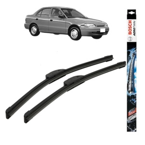 Set stergatoare auto HYUNDAI ACCENT Saloon (X-3) din 1994-2000, Bosch Aerotwin Retrofit, din cauciuc siliconat rezistent
