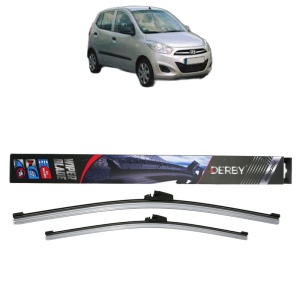 Set stergatoare auto HYUNDAI i10 I (PA) din 2007-2018, Derby, din cauciuc siliconat rezistent - Img 1