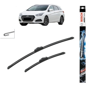 Set stergatoare auto HYUNDAI i40 I Kombi Van (VF) din 2015-2019, Bosch Aerotwin Retrofit, din cauciuc siliconat rezistent - Img 1