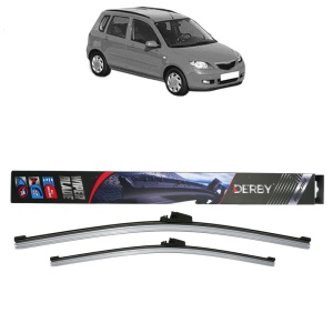 Set stergatoare auto MAZDA 2 (DY) din 2003-2007, Derby, din cauciuc siliconat rezistent