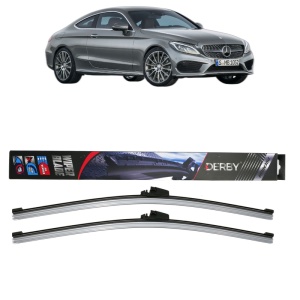 Set stergatoare auto MERCEDES-BENZ C-CLASS Coupe (C205) din 2015-2023, Derby, din cauciuc siliconat rezistent - Img 1