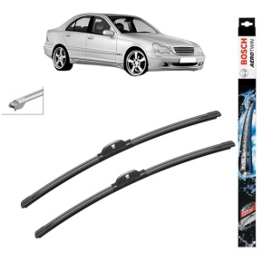 Set stergatoare auto MERCEDES-BENZ C-CLASS (W203) din 2000-2007, Bosch Aerotwin, din cauciuc siliconat rezistent
