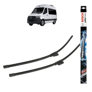 Set stergatoare auto MERCEDES-BENZ SPRINTER 3-t Tourer Bus (B907) din 2018-2021, Bosch Aerotwin, din cauciuc siliconat rezistent