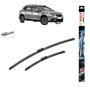 Set stergatoare auto PEUGEOT 2008 I (CU_) din 2013-2019, Bosch Aerotwin, din cauciuc siliconat rezistent - Img 1