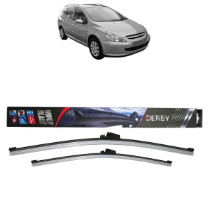 Set stergatoare auto PEUGEOT 307 SW Estate Van (3E_, 3H_) din 2002-2009, Derby, din cauciuc siliconat rezistent