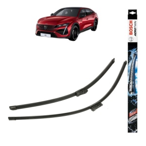 Set stergatoare auto PEUGEOT 408 din 2010-2012, Bosch Aerotwin, din cauciuc siliconat rezistent - Img 1